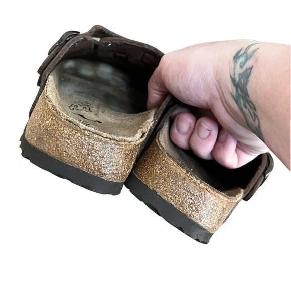 Birkenstock Birki’s Camden double strap brown pebbled leather clogs - Picture 7 of 11